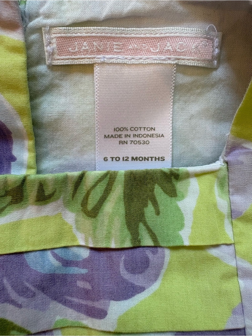 Janie and Jack Baby Girl Summer Floral Easter 2010 Dress 6-12M 100% Cotton - Picture 4 of 5